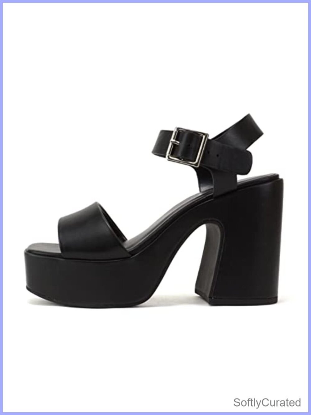 Women's Open Toe Ankle Strap Platform Chunky High Heeled Sandal
